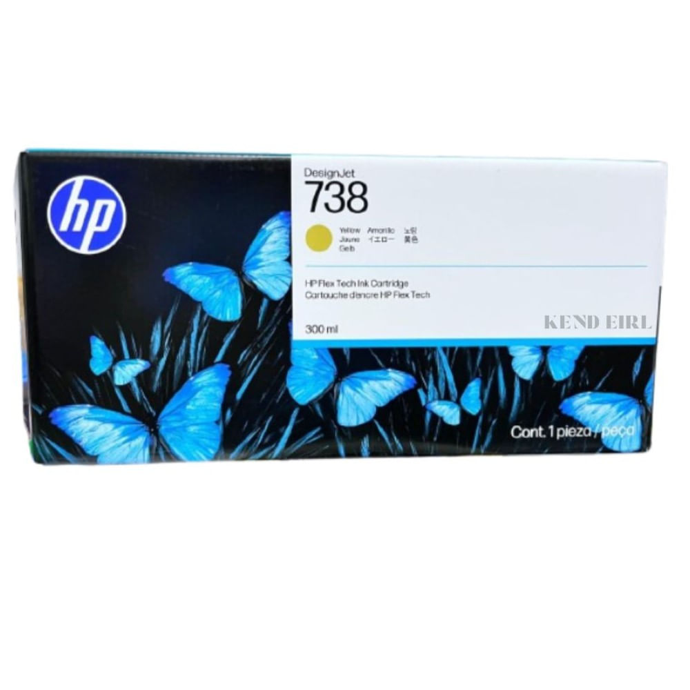 CARTUCHO DE TINTA HP 738 AMARILLO 676M8A DESIGNJET T850 T950 ORIGINAL - 300ML