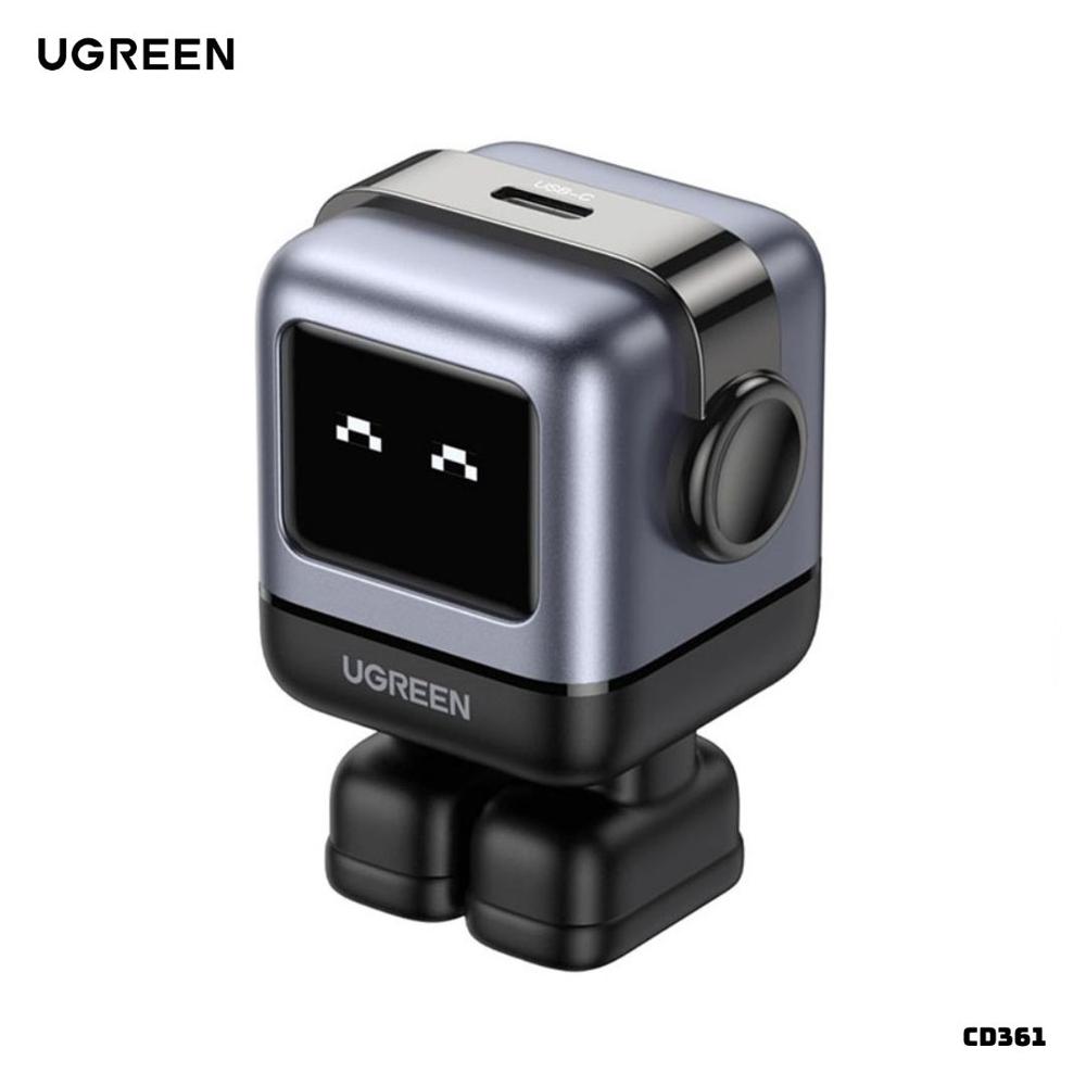 CARGADOR UGREEN ROBOT CON PANTALLA LED 65W CARGA RAPIDA