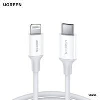 CABLE UGREEN 1M US171 BLANCO 10493 USB-C A LIGHTNING