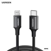 CABLE UGREEN 1M US171 NEGRO 60751 USB-C A LIGHTNING