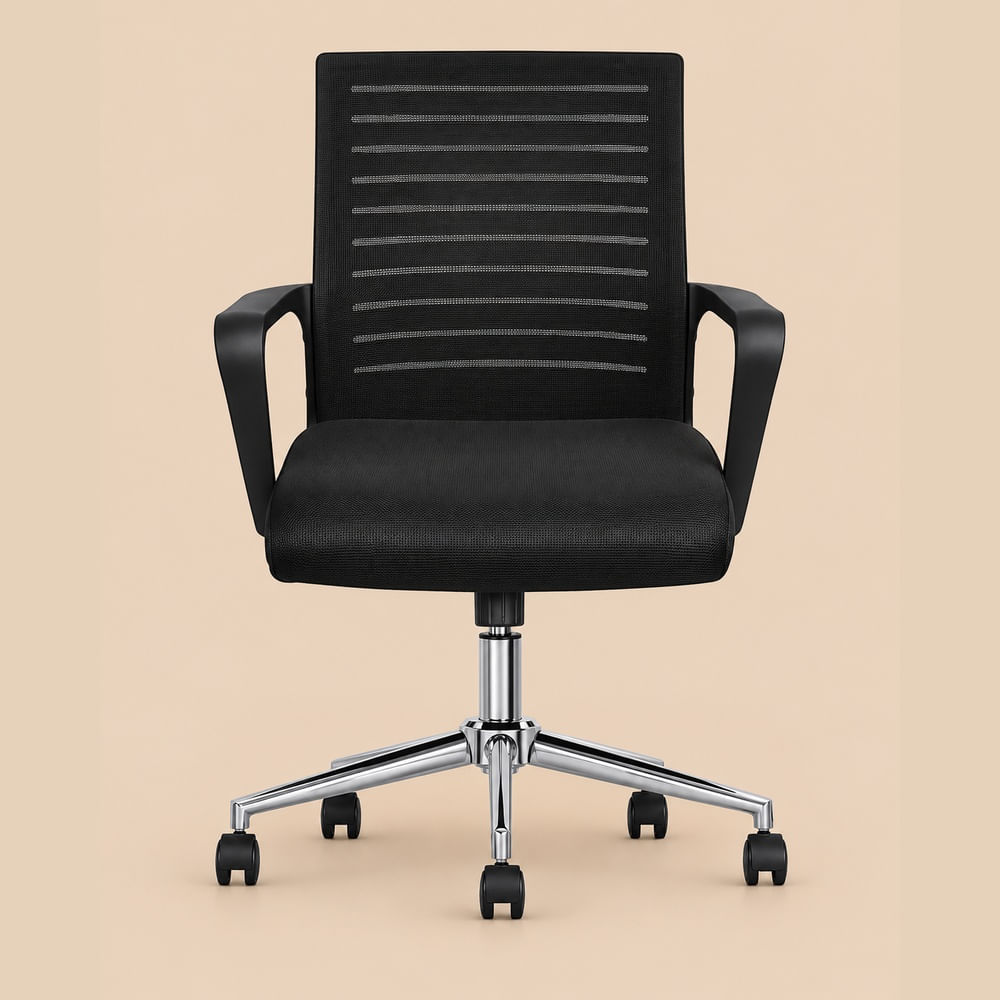 Silla Giratoria Oficina Tempo Black Ventitas Home