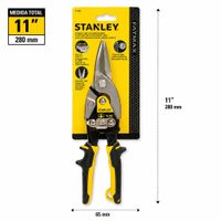 Tijera de Aviación Ojalatera Stanley 11 280mm Corte Recto Metal 14-563