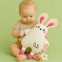 Peluche de Apego para Bebé Conejito con Mordedor y Texturas Sensoriales