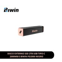 DISCO EXTERNO SSD 2TB USB 3.2 GEN 2X2 2000MB-S BIWIN PD2000 NEGRO BPD200002TB-RGH