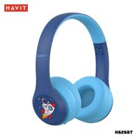 AUDIFONOS HAVIT BLUETOOTH PARA NIÑOS H626BT DISEÑO ERGONÓMICO - AZUL