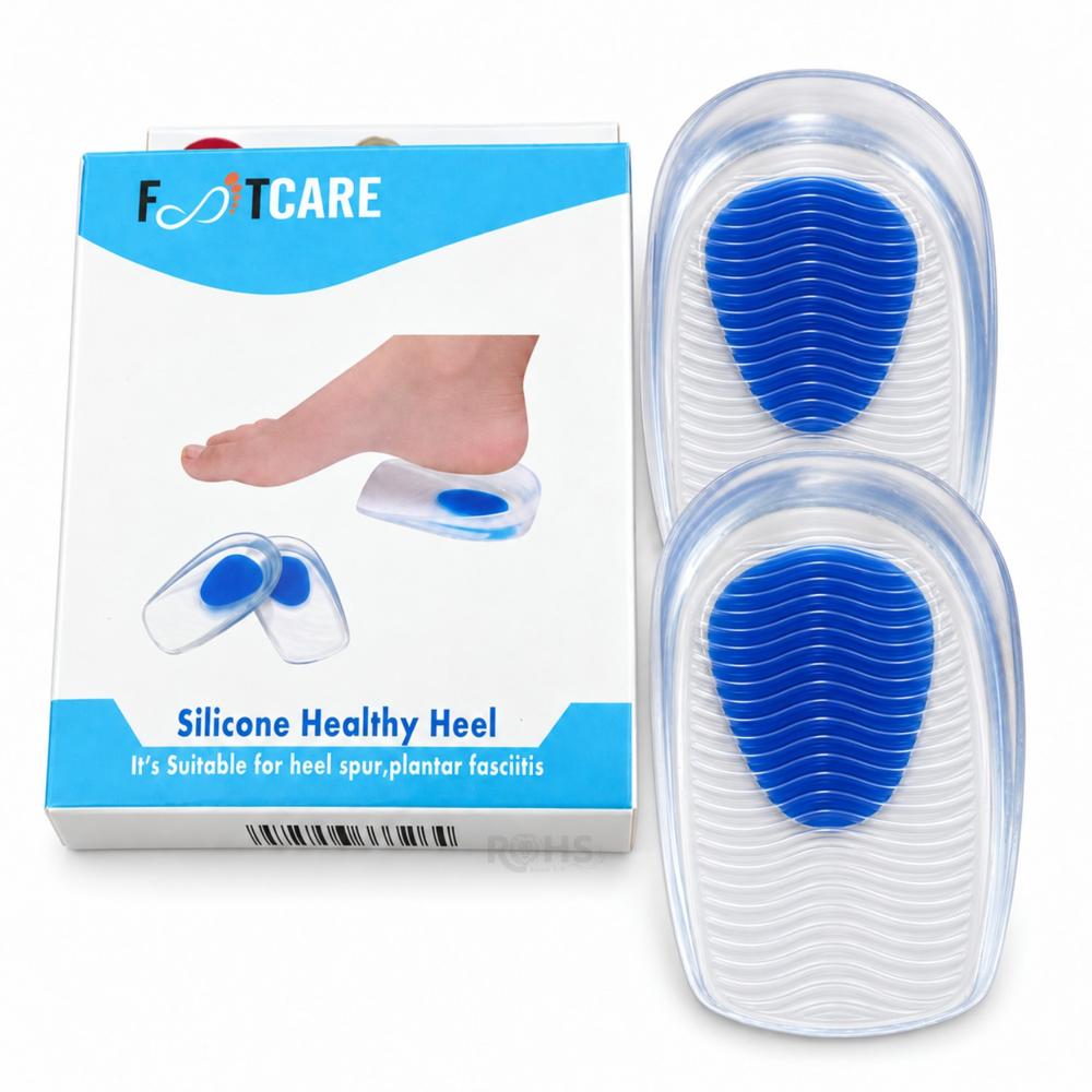 Taloneras De Gel De Silicona Azul Para Talón Con Amortiguación Cómoda 1 Par