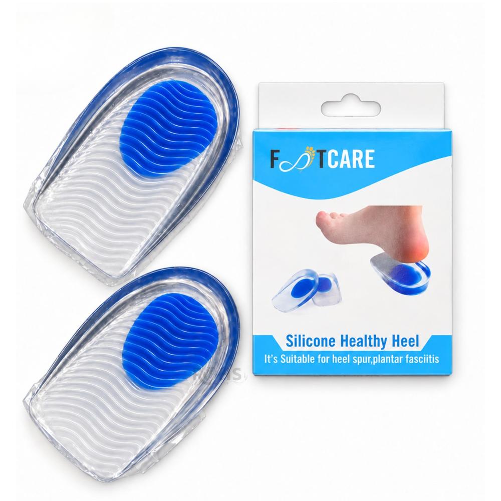 Taloneras De Gel De Silicona Azul Para Talón Con Amortiguación Cómoda 1 Par