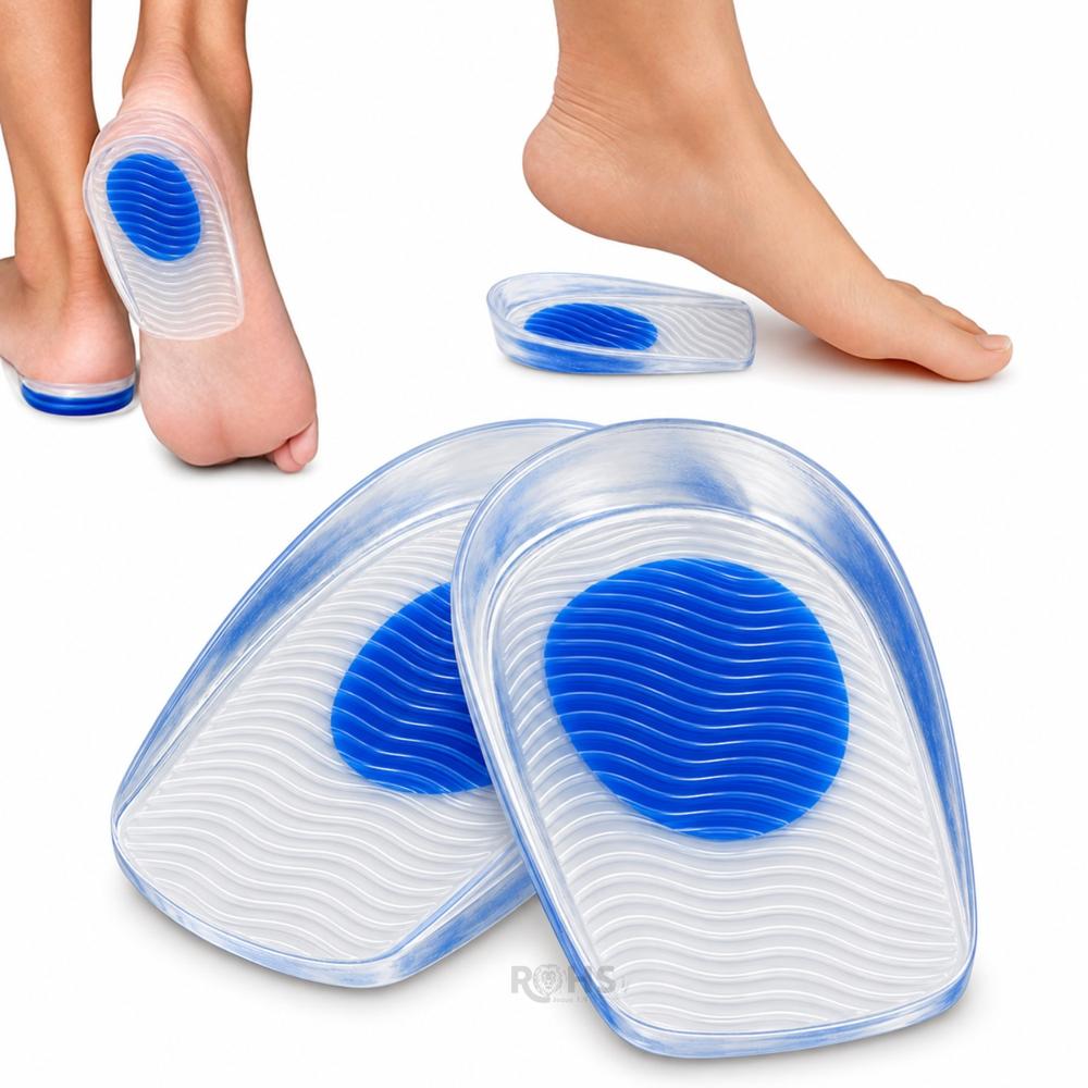 Taloneras De Gel De Silicona Azul Para Talón Con Amortiguación Cómoda 1 Par