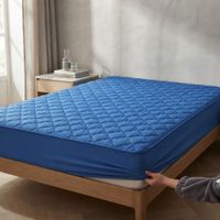 FUNDA PROTECTOR DE COLCHÓN IMPERMEABLE ANTIFLUIDOS - AZUL