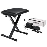 Banqueta asiento Para Piano Teclado Ajustable y Pedal Sustain Con Polaridad