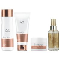 Shampoo Reparador + Acondicionador + Mascarilla + Elixir Wella Fusion