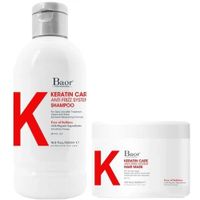 Shampoo Anti Frizz Post Alisado + Mascarilla Baor K Keratin Care