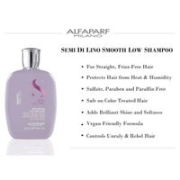 Shampoo Anti Frizz Sin Sal 250ml + Mascarilla + Crema Alfaparf Smooth