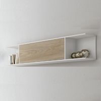 Estante Flotante Jorge 1 Puerta Blanco y Duna RyR MUEBLES