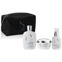 Shampoo Iluminador Sin Sal 250ml + Mascarilla + Crema Alfaparf Diamond