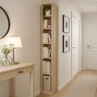 Estante Librero Estrecho Ricardo 6 Espacios Duna Alto 207 cm RyR MUEBLES