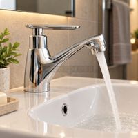 Caño Monaco para Baño Fijo a Pared Bronce Cromado