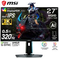 MONITOR 27 MSI MAG 274QPF X32 Fast IPS 2K WQHD 320Hz 0.5MS Pivot G-Sync