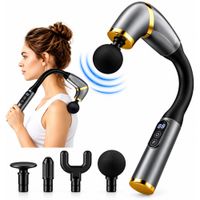 Pistola De Masaje Muscular Con Mango Extendido 6 Velocidades