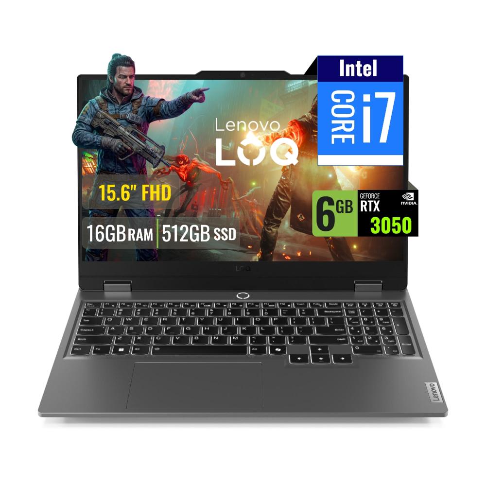 Laptop Lenovo LOQ 15IRX9 Intel Core i7 13650HX 16GB DDR5 RTX3050 6GB SSD 512GB 15.6 FHD 83DV0184LM
