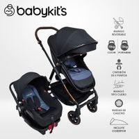 Coche Cuna Vox TS Gold con Portabebé y base de auto Azul