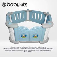 Corral Pentagono para bebés y niños Celeste