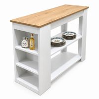 Mesa isla blanca para cocina