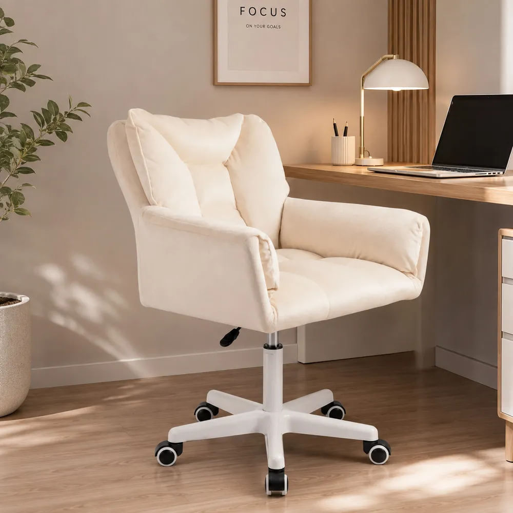 Silla Giratoria de Escritorio Oficina Buckingham Vanity Caqui