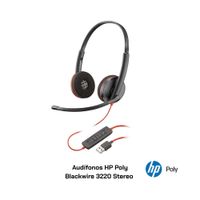 Audífonos HP Poly Blackwire 3220 Stereo USB-C USB-A Negro