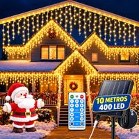 Luces De Navidad Cascada 400 Led 10 Metros