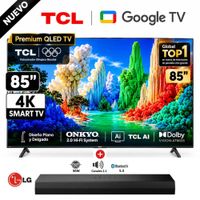 Televisor TCL QLED 85 UHD 4K Google TV 85A400 - Soundbar LG