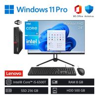 Computadora PC Intel Core i5-6500T 8GB RAM 256GB SSD 500GB HDD Refurbished + Monitor 24"" FHD WiFi