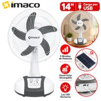 Ventilador Imaco 14"" Solar Recargable de mesa FAN1418SOL