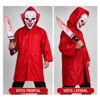 Disfraz Halloween Completo con Máscara de Payaso y Accesorio Talla L Halloween Fiesta Cosplay