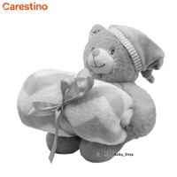 Manta con Peluche de Apego -MANTA- Oso Gris - MANTA-001