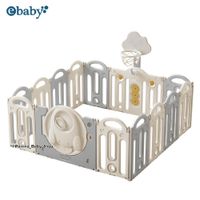 Corral de Juegos con Alfombra 155x155 -LITTLE LAND- Gris - LITTLELAND-001