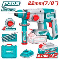 ROTOMARTILLO SDS 22MM 20V 2.0J 0-5400BPM BRUSHLESS 2X4.0AH 4FUNC INDUSTRIAL