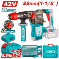 ROTOMARTILLO SDS 42V 28MM 4.5J 0-4400BPM BRUSHLESS 2X2.5AH ACC MALETIN INDUSTRIAL