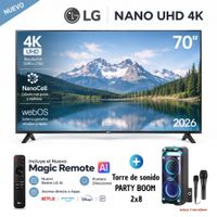 Televisor LG 70 NANO 4K UHD AI Smart TV 70NU850BPSD 2026 y Torre de Sonido 2x8