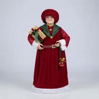 Muñeca Mamá Noel 90 Cm Vestido Rojo Navidad