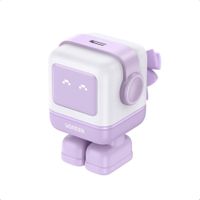 Cargador UGREEN Uno RG 30W GaN USB-C PD Carga Rápida Diseño Robot con Pantalla LED lila