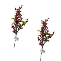 Set de 2 Varas Navideñas de Moras Artificiales FN120 FLORIPASTORE