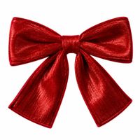 Moño Navideño Rojo Metalizado De 30Cm X 35Cm Cf866 Floripastore