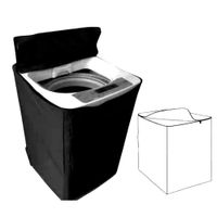 Funda Impermeable Delgada Para Lavadora 16-22Kg Negro
