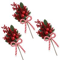 Pack De 3 Picks Navideños De Moras Rojas De 27Cm Fn267 Floripastore