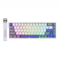 Teclado Aula WIN68HE Max Wired 65 Grey White Blue Switch Magnetic