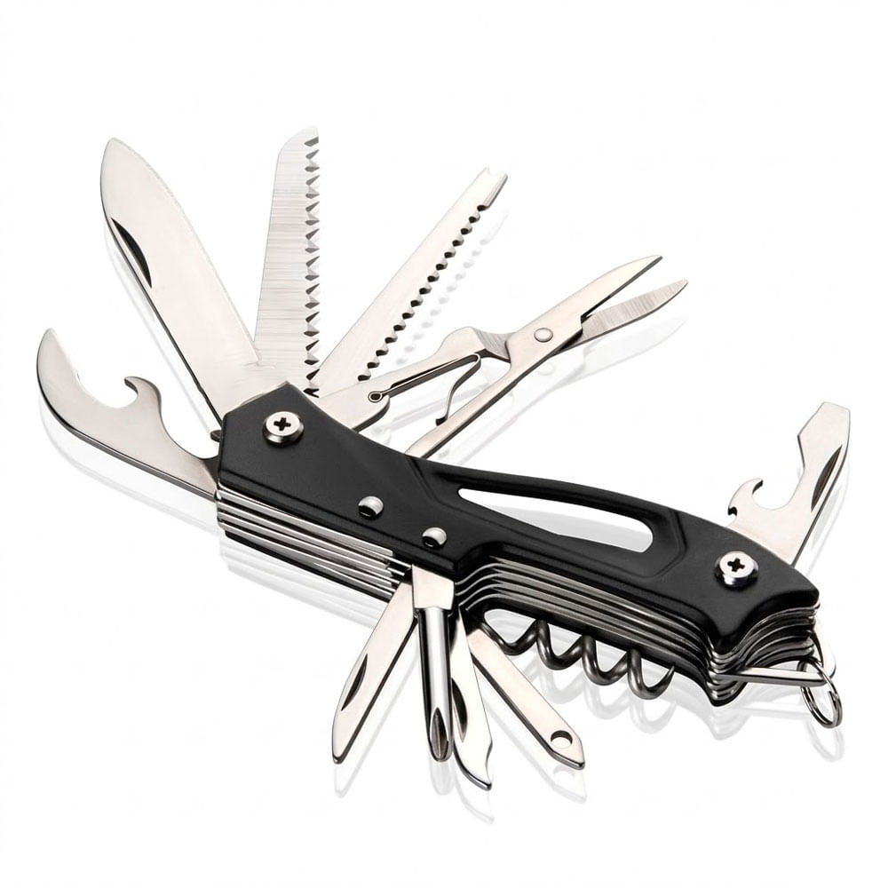 Navaja Multiuso Kj5011LG Negro 10 Piezas Herramienta Camping