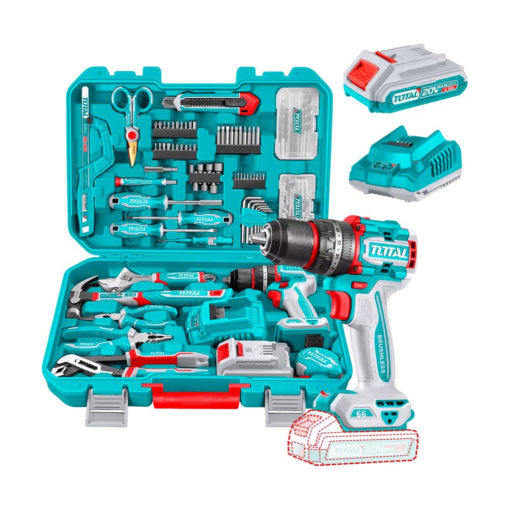 Combo de Herramientas más Taladro Percutor 66nm más Batería y Cargador