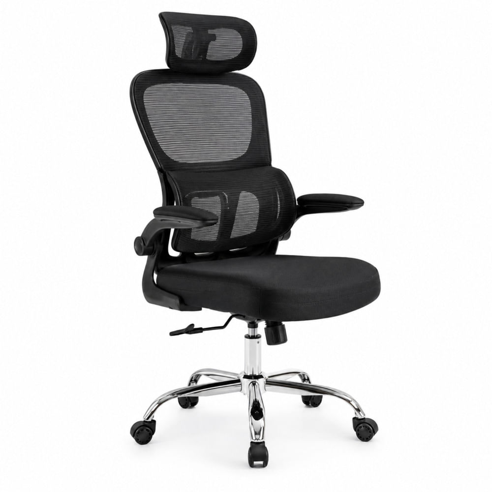 Silla Ergonómica Escritorio Haven L1 Soporte Lumbar Elástico - Negro