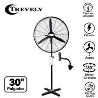 Ventilador Industrial Trevely VT-30A 2 en 1 Piso y Pared 30 Pulgadas